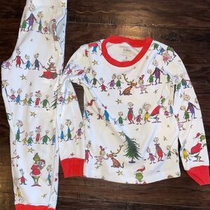 Dr. Seuss Kids Pajamas - White with Red Trim
